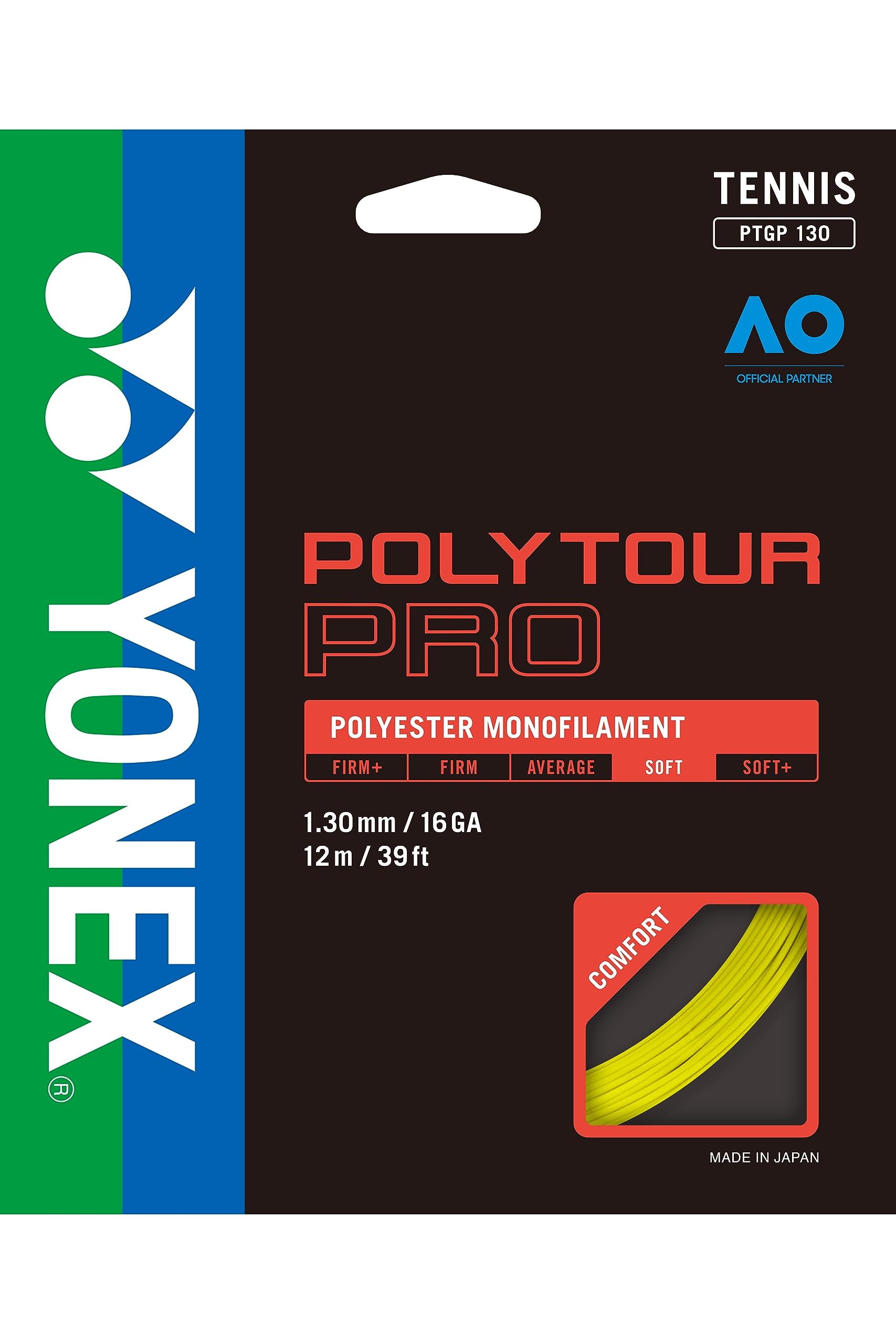 YONEX POLY TOUR PRO 1.25-1.3 NEGRE-GROC